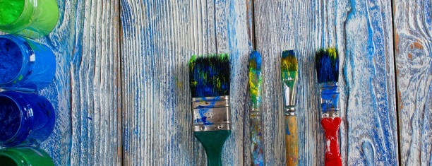 Artists working in creative studio