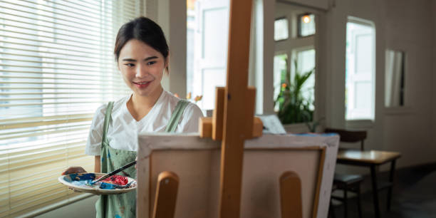 Painting class in progress